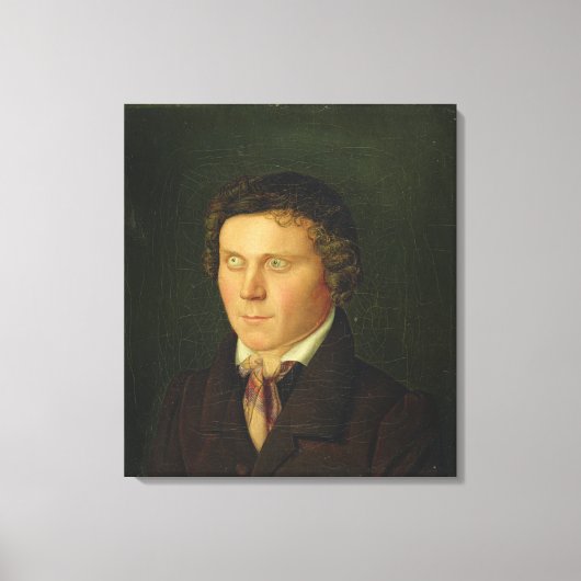 Portret van een Blindenjongen Canvas Afdruk (Voorkant)