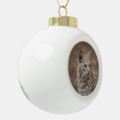 Portret van een Bobcat Keramische Bal Ornament (Links)