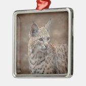 Portret van een Bobcat Metalen Ornament (Links)