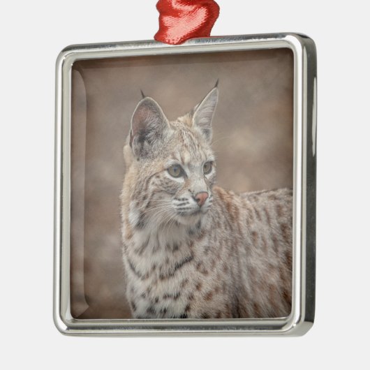 Portret van een Bobcat Metalen Ornament (Links)