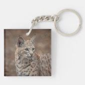 Portret van een Bobcat Sleutelhanger (Achterkant)