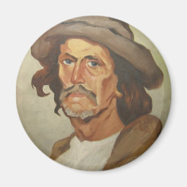 Portret van een boer (door Ipolit Strâmbu) Magneet