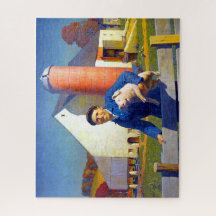 Portret van een boer NC Wyeth 1943 Americana Kunst