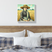 Portret van een boerenvrouw door Vincent van Gogh Canvas Afdruk (Insitu (Slaapkamer))