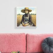 Portret van een boerenvrouw Vincent van Gogh Canvas Afdruk (Insitu (Woonkamer))