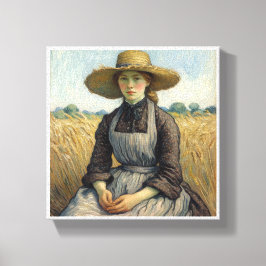 Portret van een boerenvrouw Vincent van Gogh Canvas Afdruk