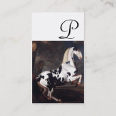 Portret van een Bont Monogram Visitekaartje (Achterkant)
