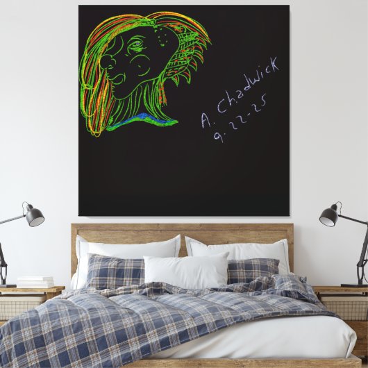 Portret van een Bosnimf Canvas Afdruk (Insitu (Slaapkamer))