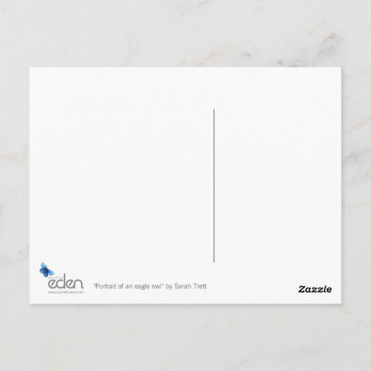 Portret van een briefkaart van de adelaar (Achterkant)