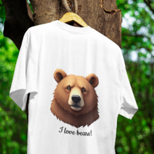 Portret van een bruin Beren T-shirt