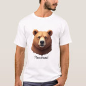 Portret van een bruin Beren T-shirt (Voorkant)