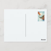 Portret van een bruine alpaca briefkaart (Achterkant)