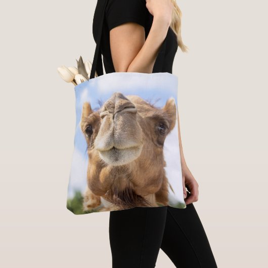 Portret van een Camel Tote Bag (Dichtbij)