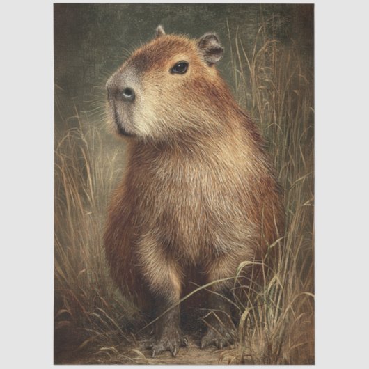 Portret van een capibara tissuepapier (Voorkant)