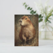 Portret van een Capybara Briefkaart (Staand voorkant)