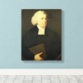 Portret van een Clergyman Canvas Afdruk (Insitu (Houten vloer))