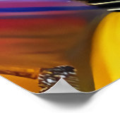 Portret van een coole gele robot | AI Art. Poster (Hoek)