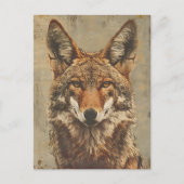  portret van een coyote briefkaart (Voorkant)