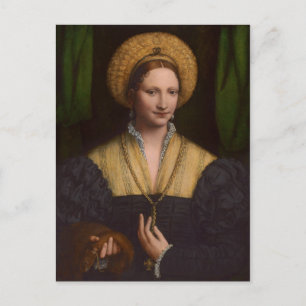 Portret van een dame, 1520-1525 (olie op het panee briefkaart