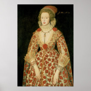 Portret van een dame, 1619 poster