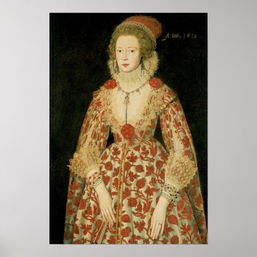 Portret van een dame, 1619 poster (Voorkant)