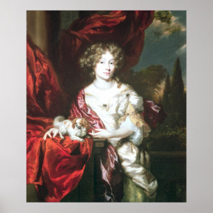Portret van een dame, 1677 poster