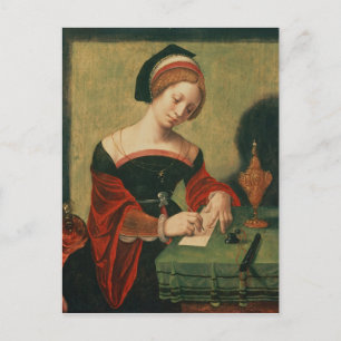 Portret van een dame als de Magdalen Briefkaart