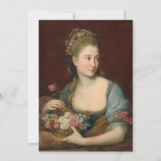 Portret van een dame als Flora | Pompeo Batoni (Voorkant)