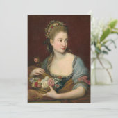 Portret van een dame als Flora | Pompeo Batoni (Staand voorkant)