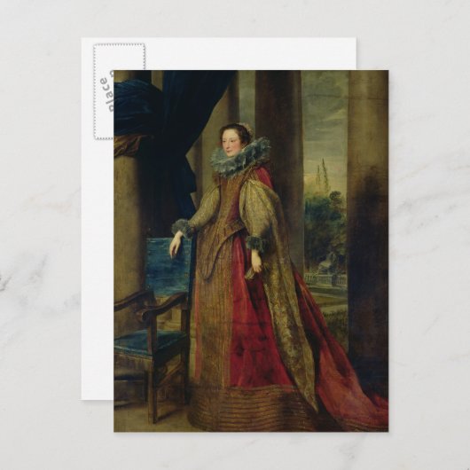 Portret van een dame briefkaart (Voorkant / Achterkant)