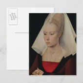 Portret van een dame, c.1450-60 briefkaart (Voorkant / Achterkant)