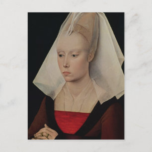 Portret van een dame, c.1450-60 briefkaart