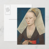 Portret van een dame, c.1460 (olie op het paneel) briefkaart (Voorkant / Achterkant)