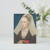 Portret van een dame, c.1460 (olie op het paneel) briefkaart (Staand voorkant)