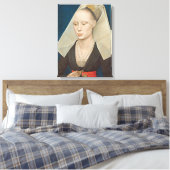 Portret van een dame, c.1460 (olie op het paneel) canvas afdruk (Insitu (Slaapkamer))