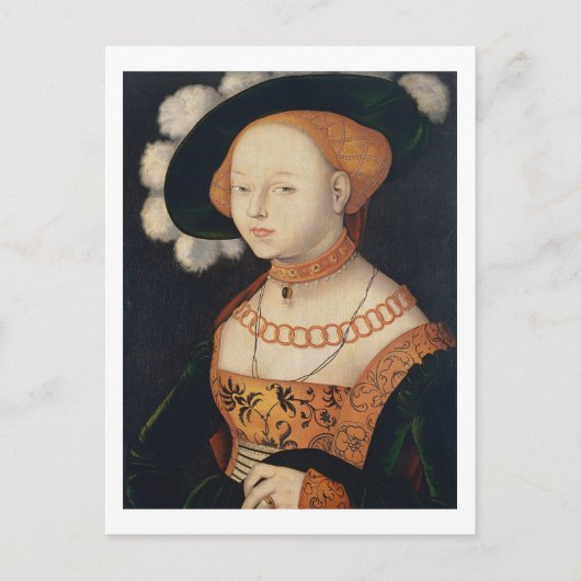 Portret van een dame, c.1530 briefkaart (Voorkant)