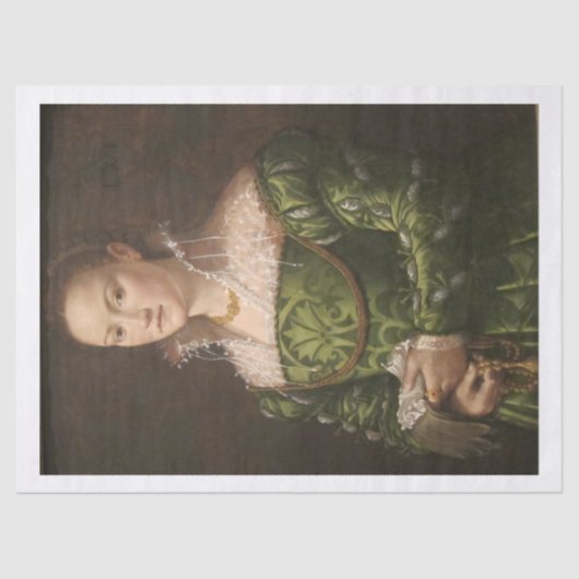 Portret van een dame door Allesandro Allori Decoup Tissuepapier (Voorkant)