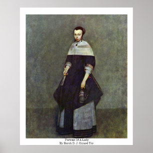 Portret van een dame door Borch D. J. Gerard Ter Poster