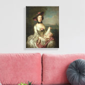 Portret van een dame, Elizabeth, vrouw van Canvas Afdruk (Insitu (Woonkamer))