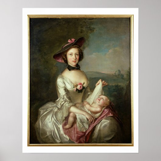 Portret van een dame, Elizabeth, vrouw van Poster (Voorkant)