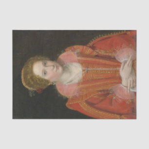 Portret van een dame, halflengte door Ottavio Leon Tissuepapier