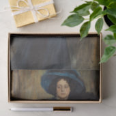 Portret van een dame in blauw (Raimundo de Madrazo Tissuepapier (Geschenk)