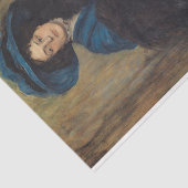 Portret van een dame in blauw (Raimundo de Madrazo Tissuepapier (Detail)