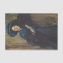 Portret van een dame in blauw (Raimundo de Madrazo