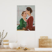 Portret van een dame in brand Koreaans Poster (Keuken)