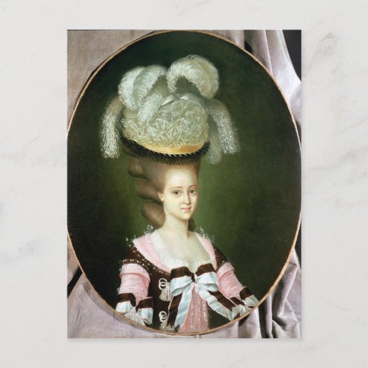 Portret van een Dame in een Pet Briefkaart (Voorkant)