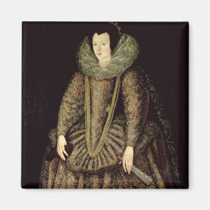 Portret van een dame in het Elizabeth Dress Magneet