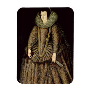 Portret van een dame in het Elizabeth Dress Magneet
