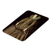 Portret van een dame in het Elizabeth Dress Magneet (Linkerzijde)