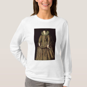 Portret van een dame in het Elizabeth Dress T-shirt